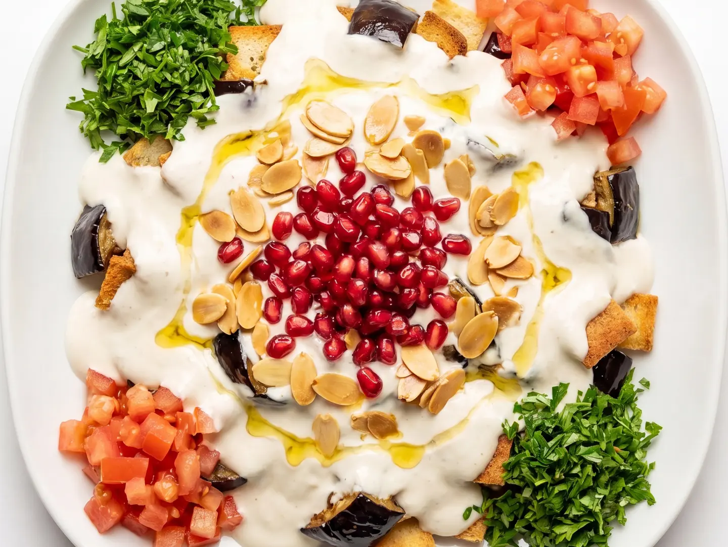 Eggplants Fatteh
