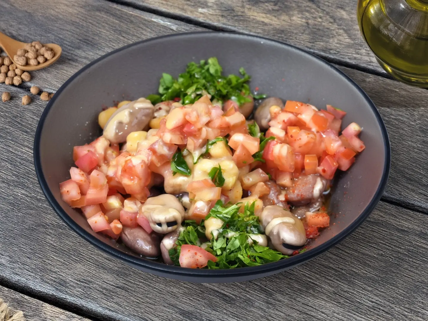 فول شامي بزيت الزيتون