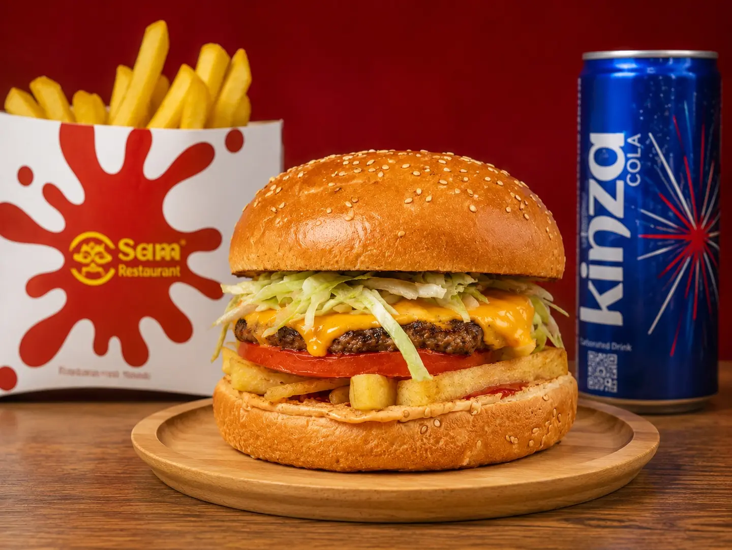 Lebanese Meat Burger Meal