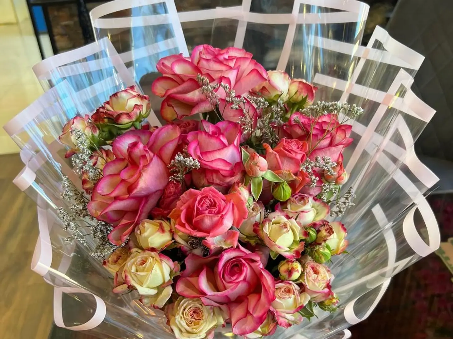 Pink Roses & Baby Roses Bouquet