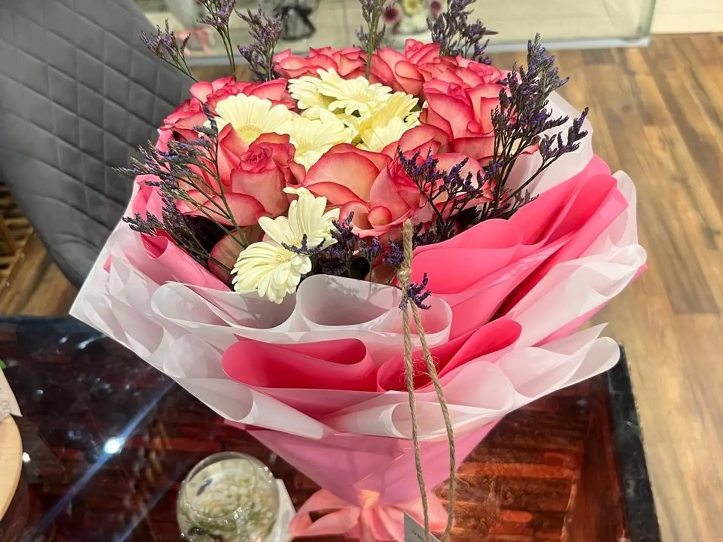 Pink Roses & Garden Roses Bouquet