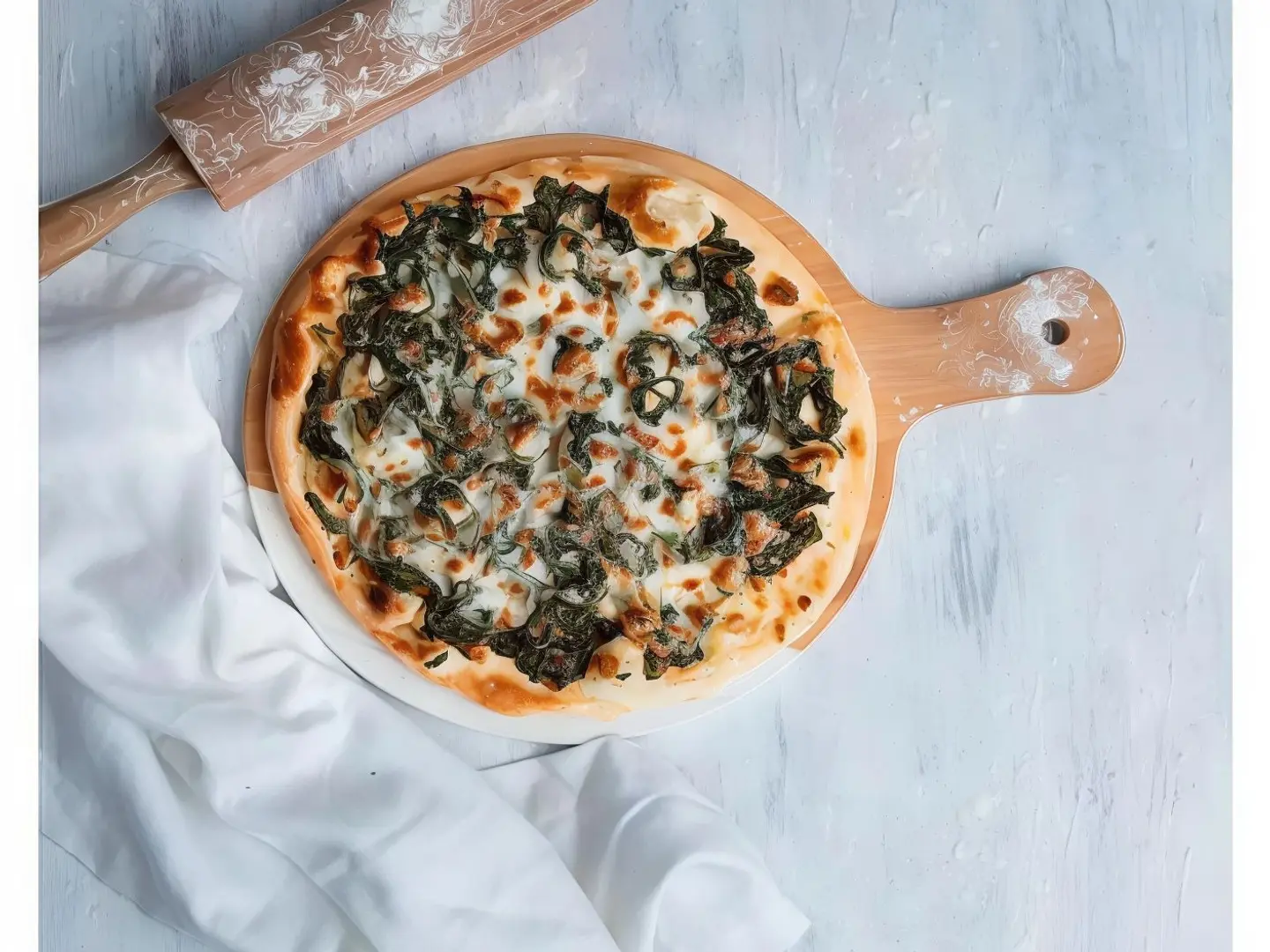 سبانخ و جبنة