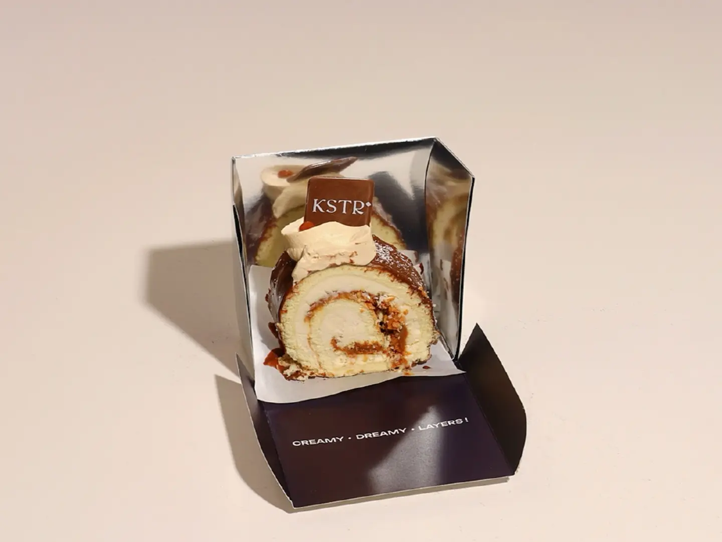 Coconut & Chocolate Swiss Roll 1 Pc