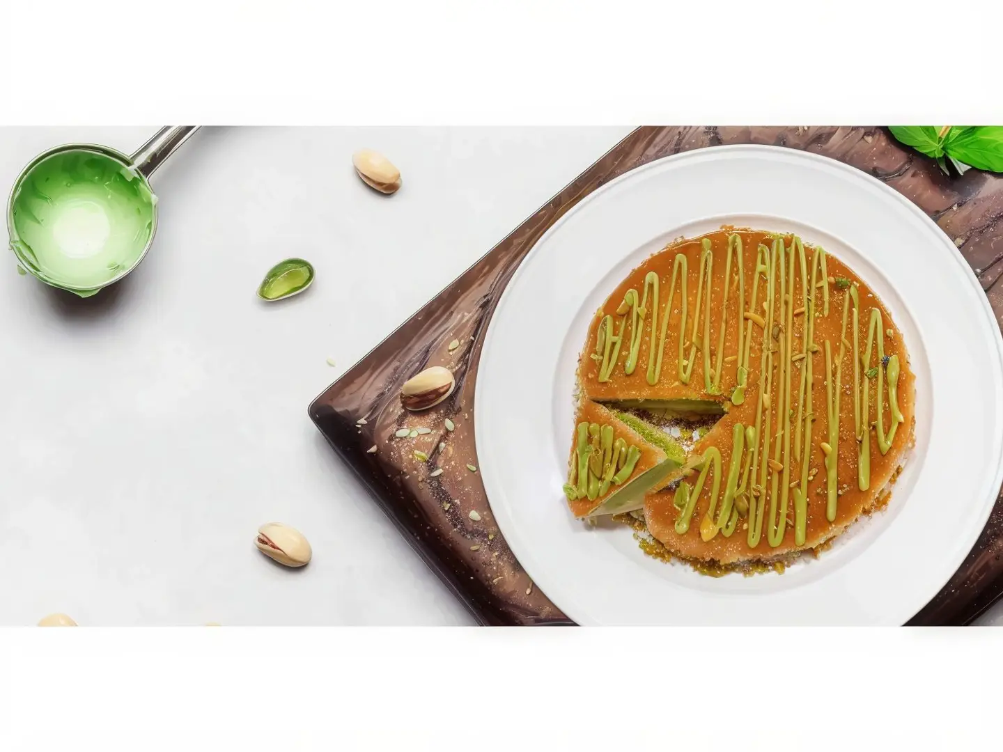 Kunafa With Pistachio - Rectangle