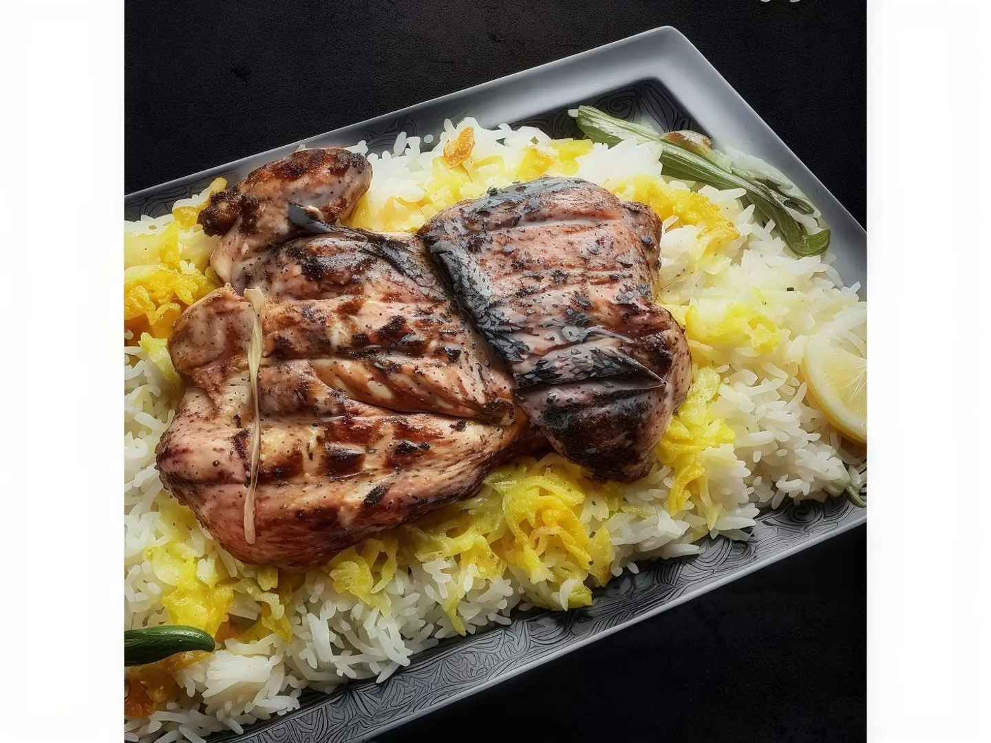 Half A Chicken With Rice