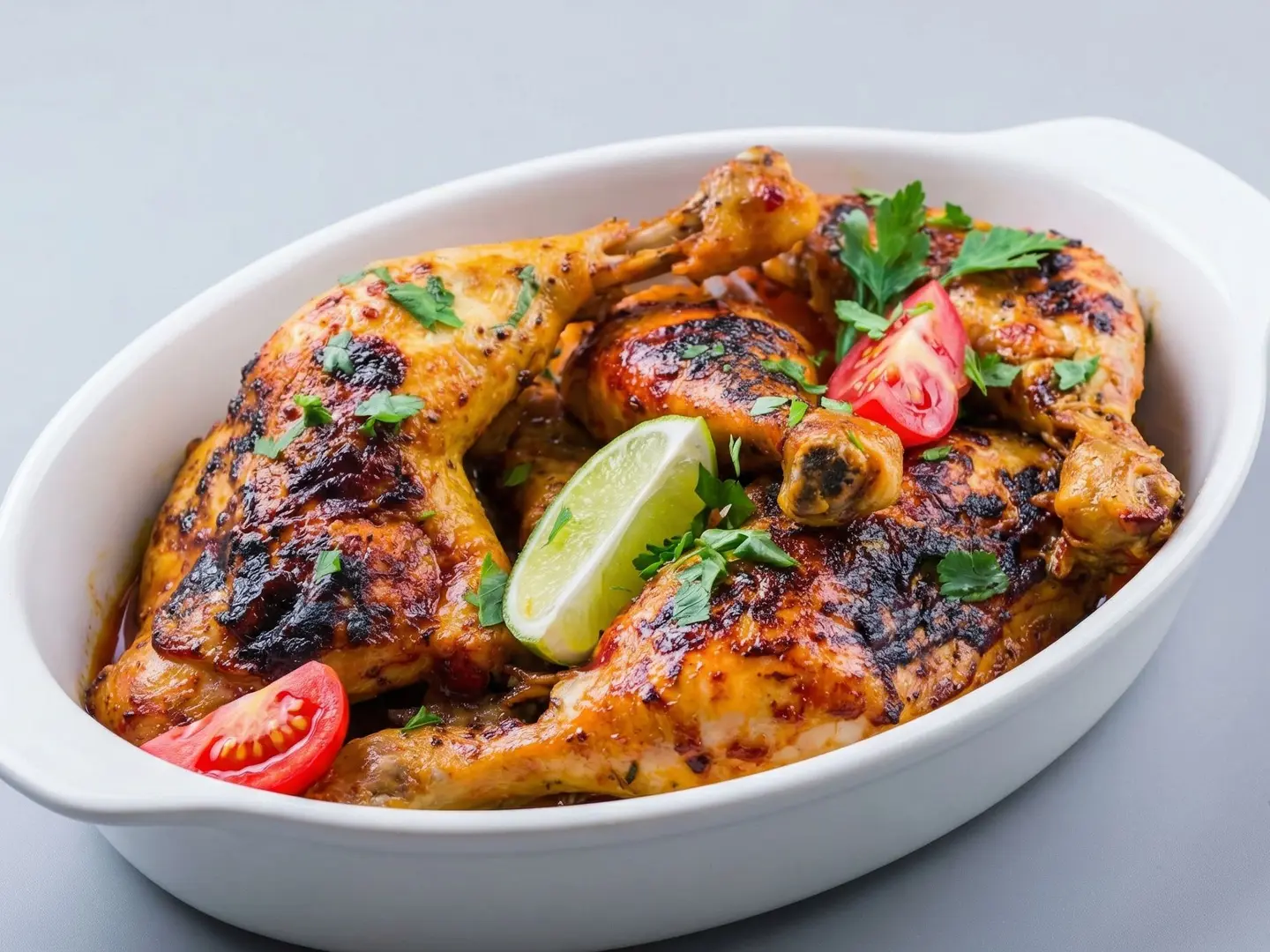 وجبة دجاج فرن فخذ