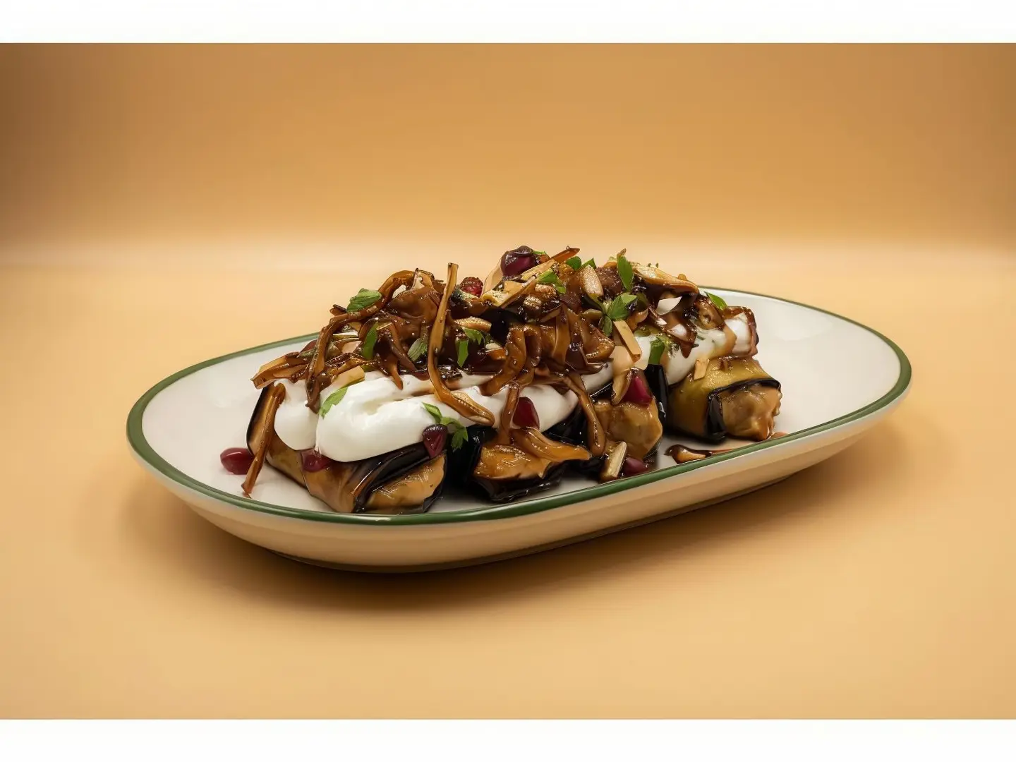 لفائف متبل الباذنجان اليونانية