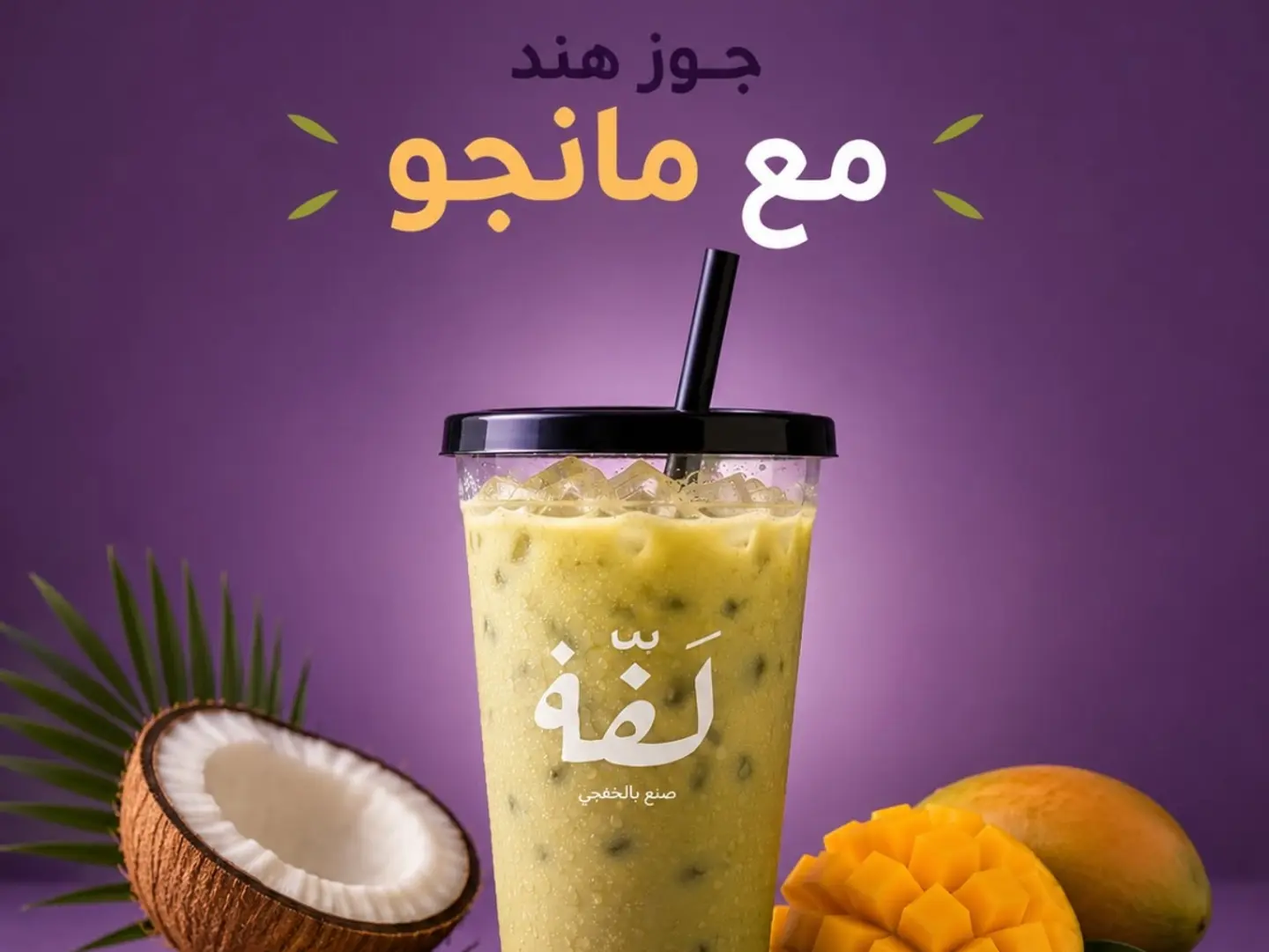 ماتشا مانجو مع جوز الهند