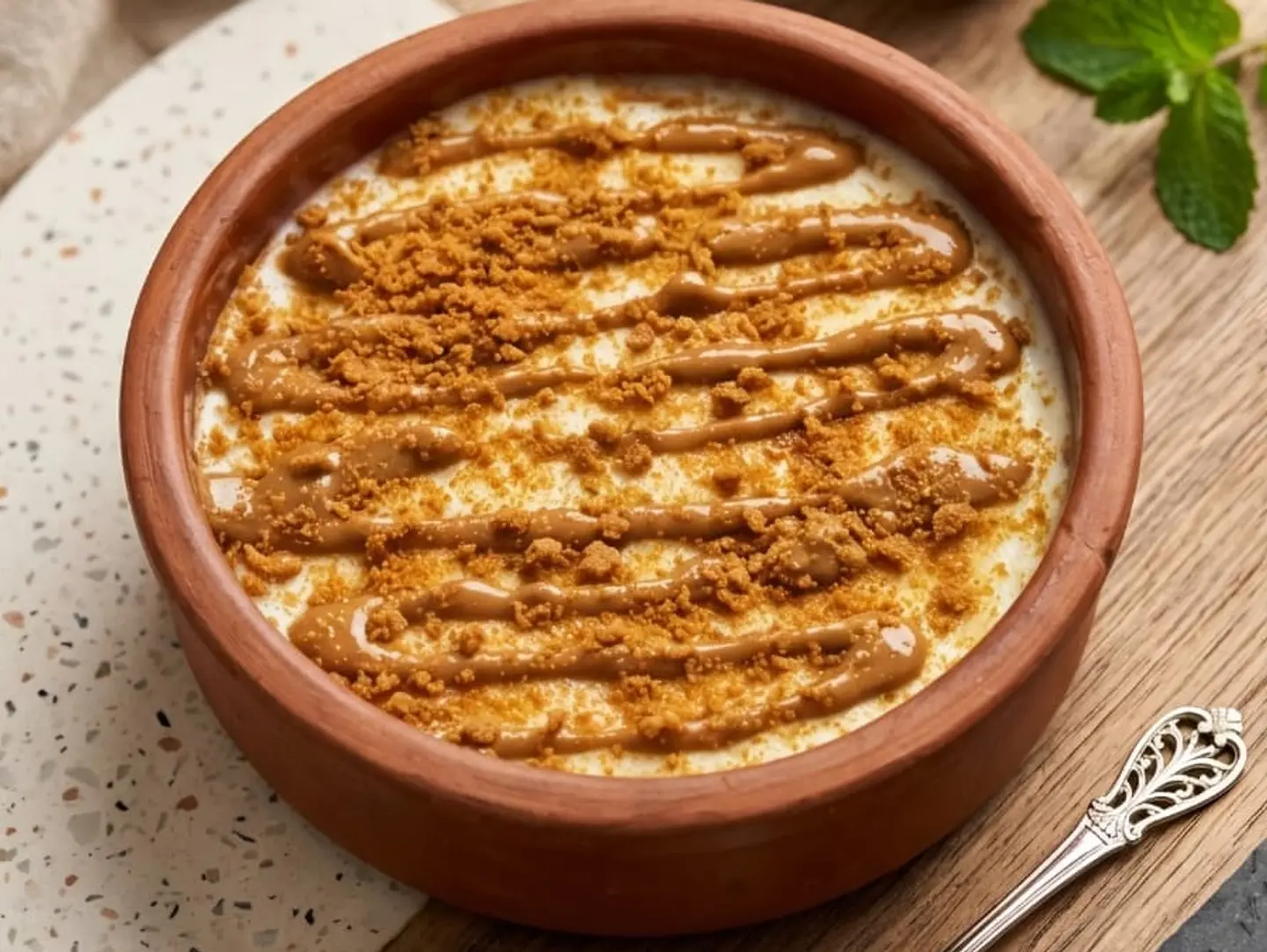 Rice Pudding With Pecan Sauce