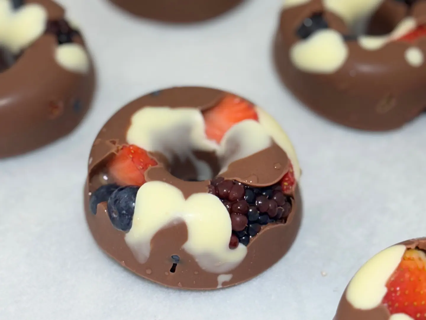 Chocolate Fruit Donuts