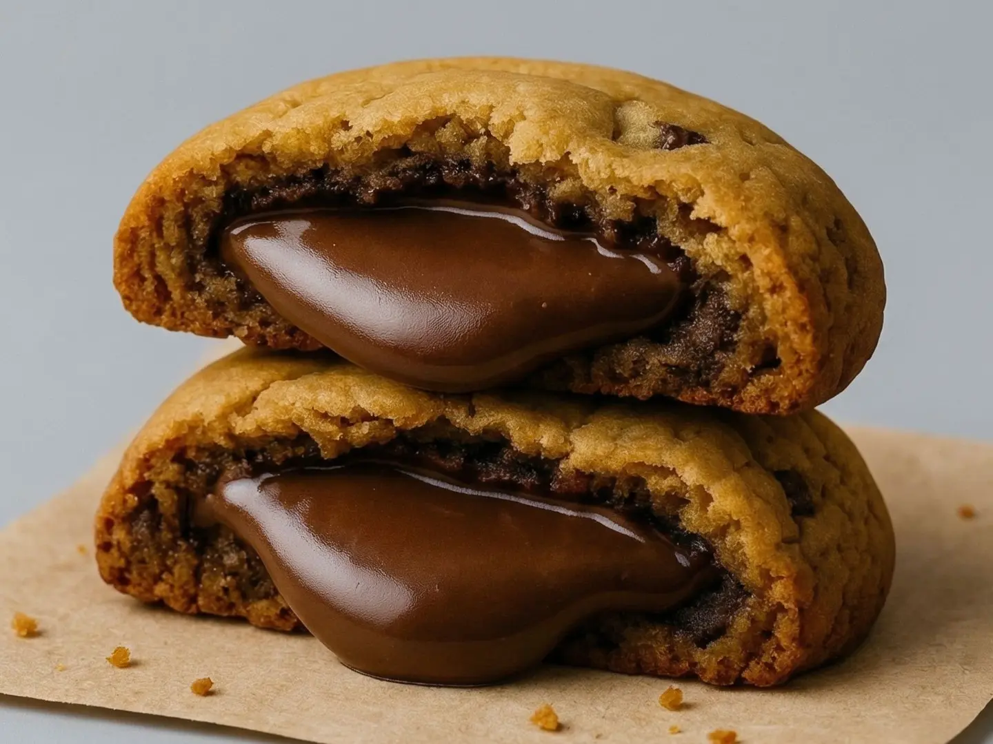 Piece Cookies Filled With Nutella