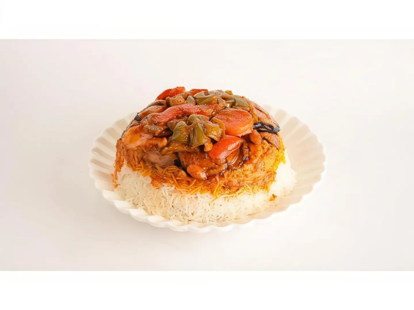 نص دجاج مقلوبة