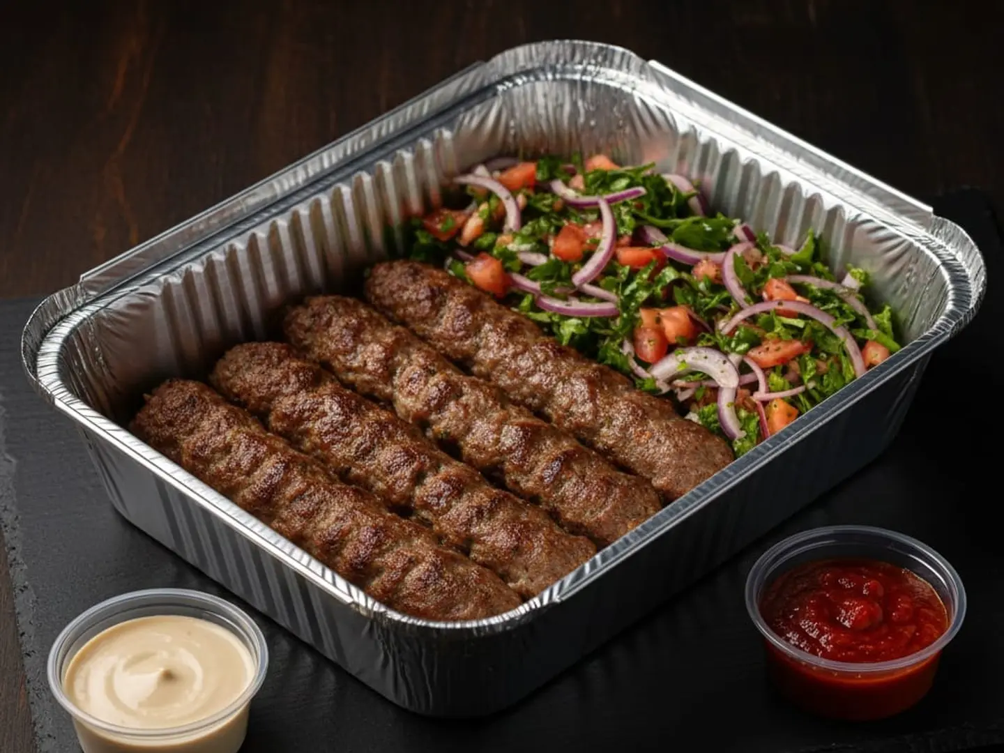 نص كيلو كباب مكون من 8 أسياخ