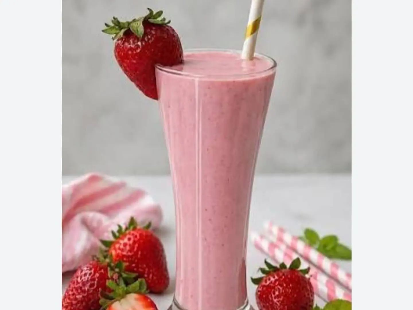 Strawberry Juice With Milk