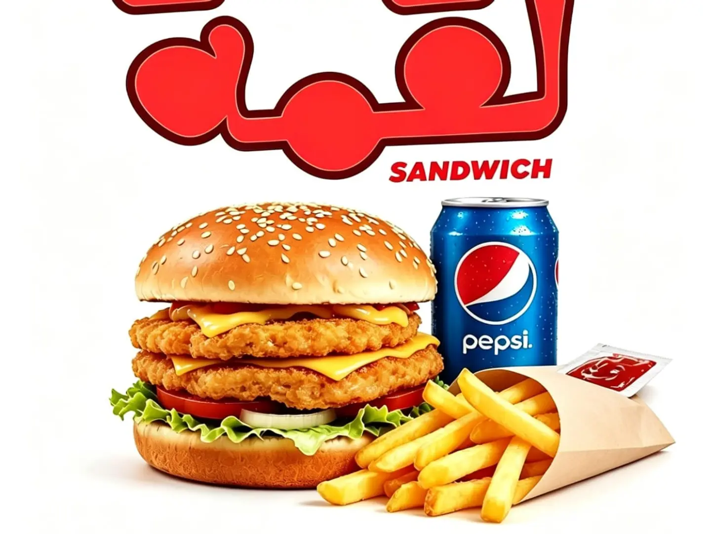 Double Chicken Burger Meal