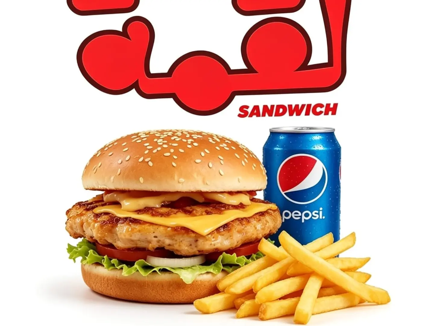 Chicken Burger On A Griddle Meal