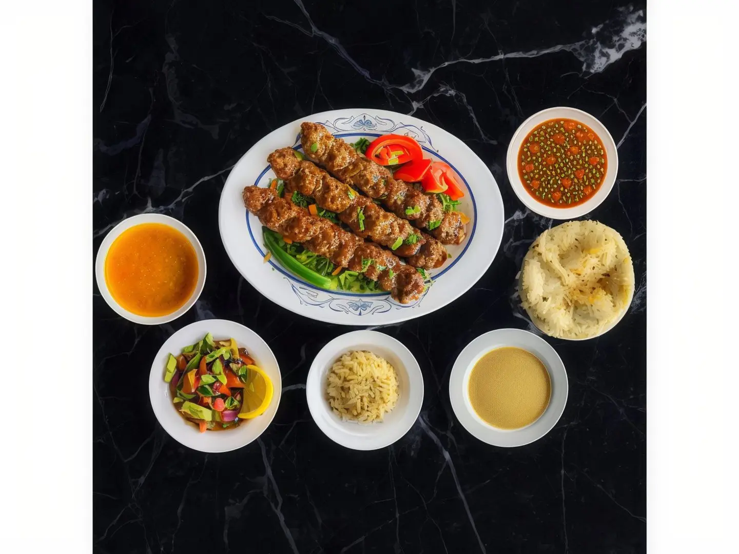 كفتة مع الأرز