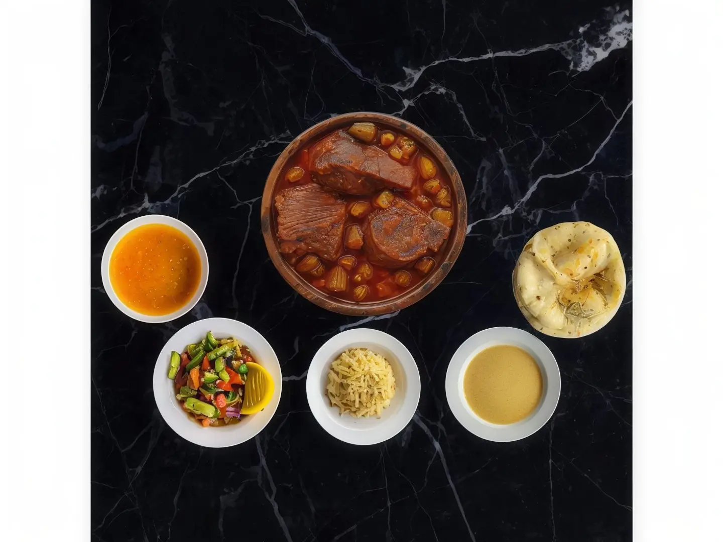 طاجن بامية باللحمة الموزة