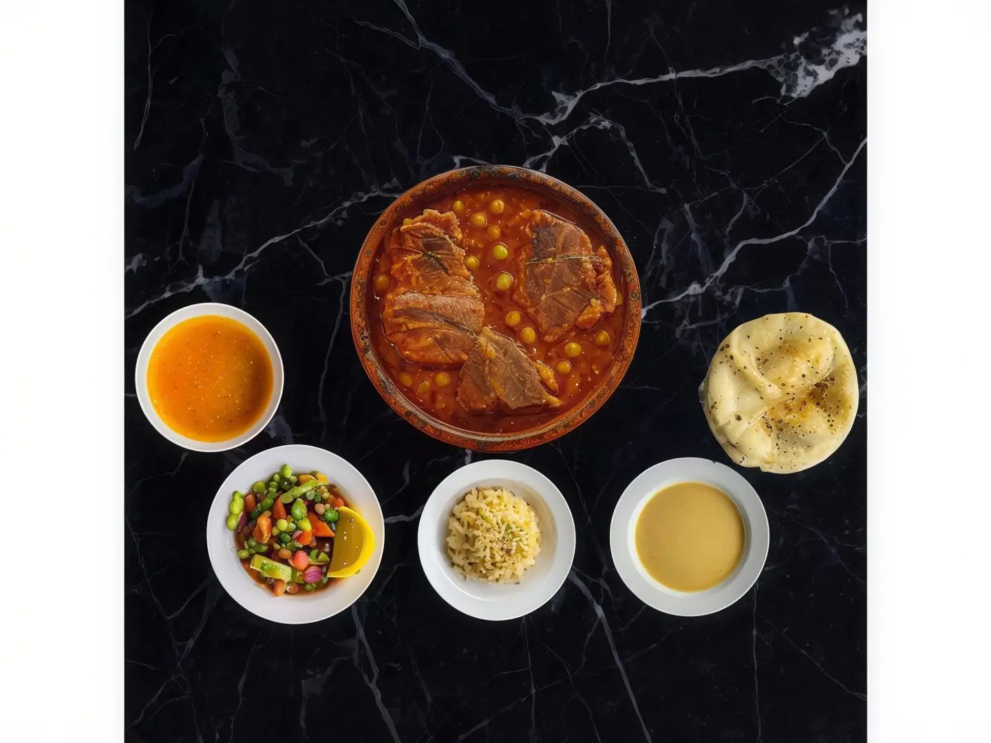 طاجن بسلة باللحمة الموزة