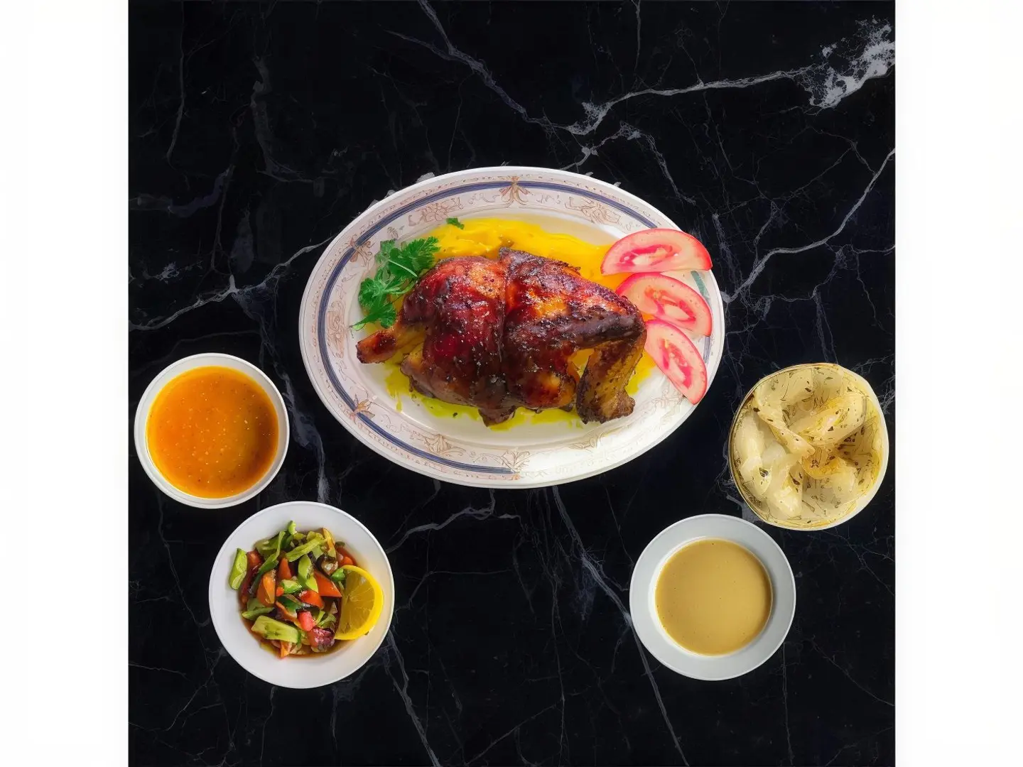 نصف دجاج شواية سادة