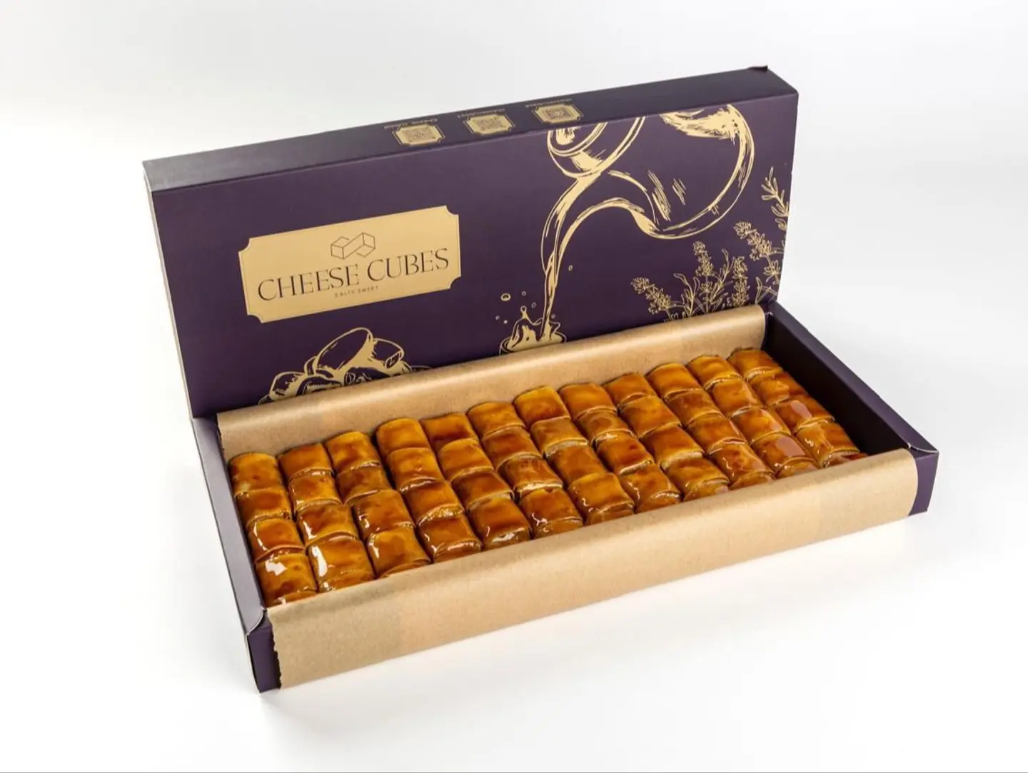 مكعبات الجبن سادة