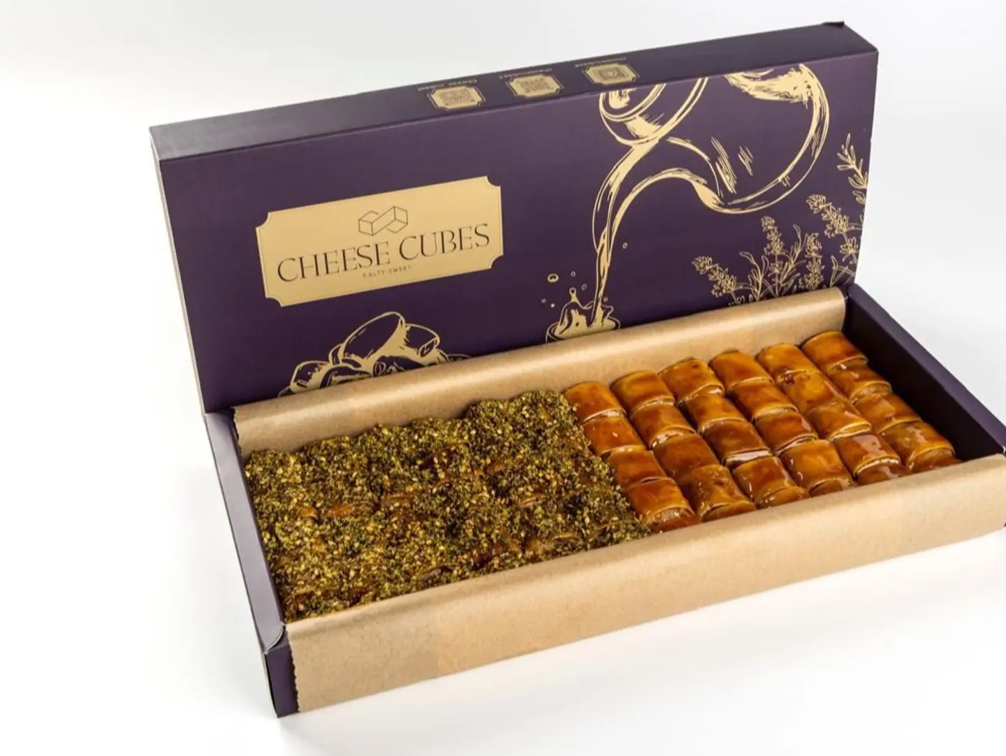 مكعب جبن مقرمش بنكهتين