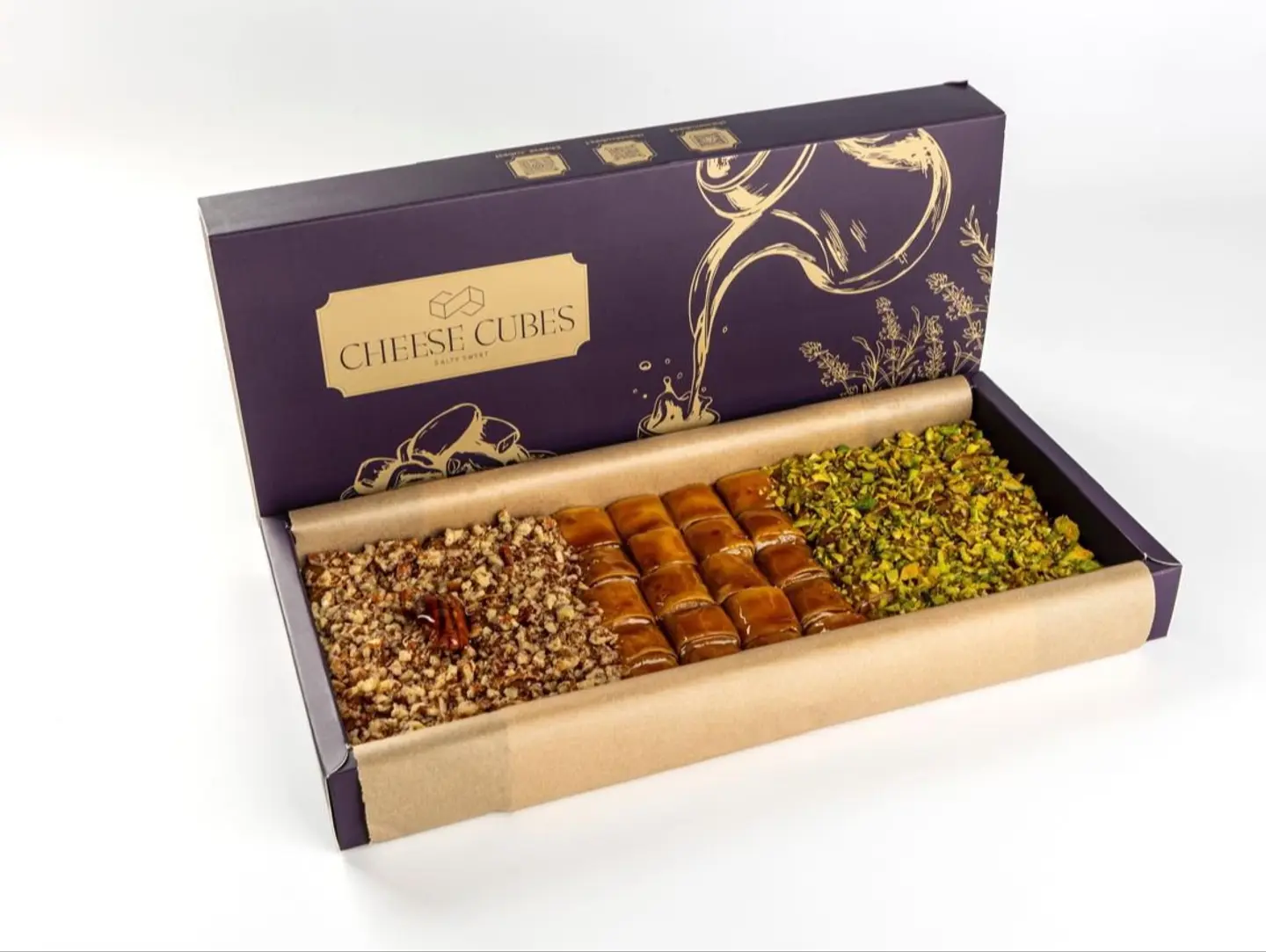 مكعب جبن مقرمش بثلاث نكهات