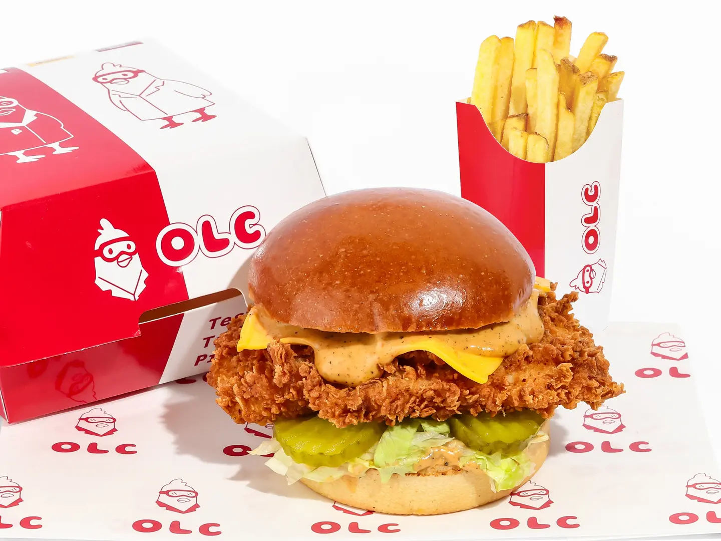 Spicy Buckles Burger With Fries Normal Fries