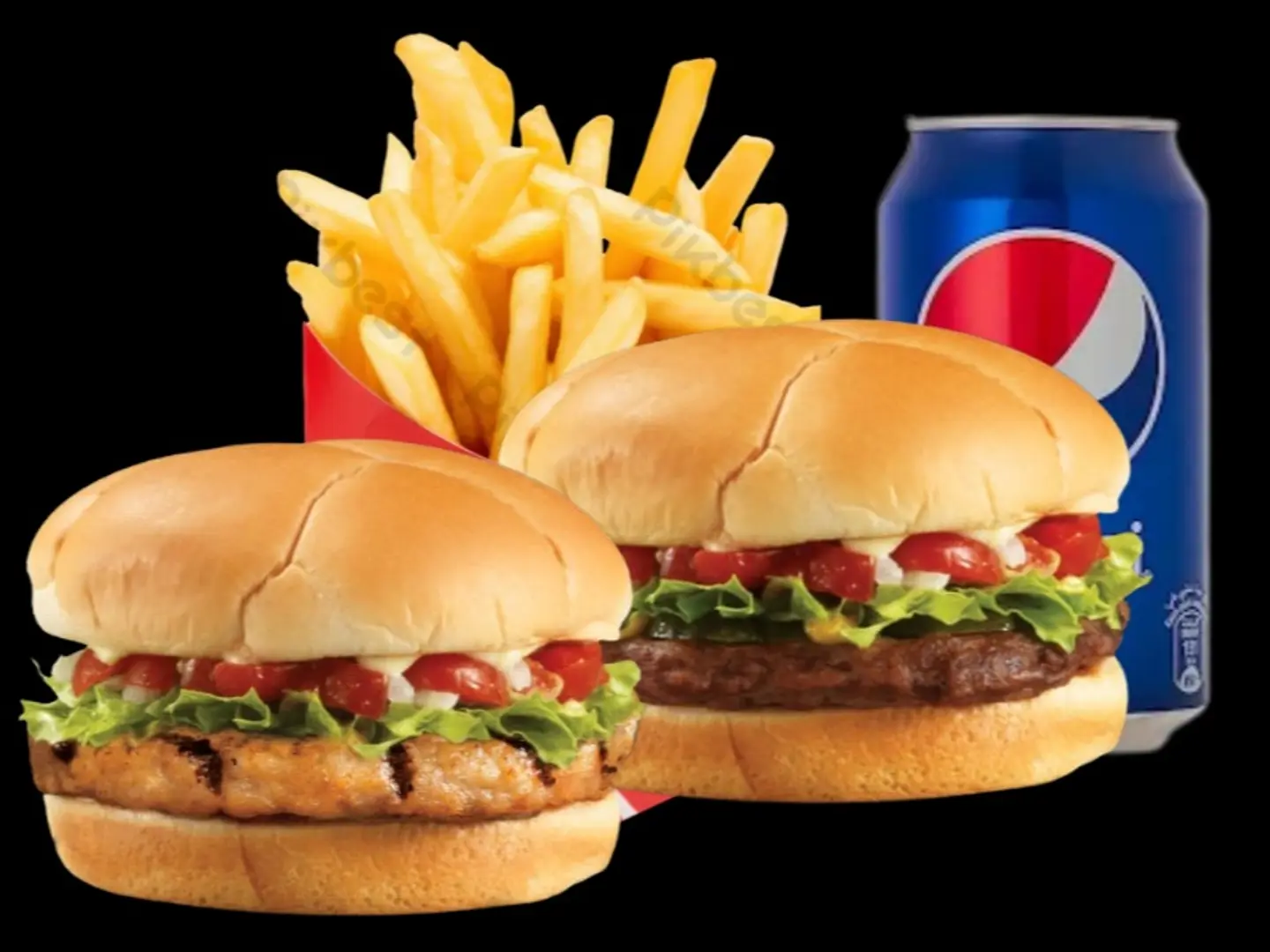 Value Meal (2 Grilled Burgers Of Your Choice With 1 Side Of Fries And 1 Drink)