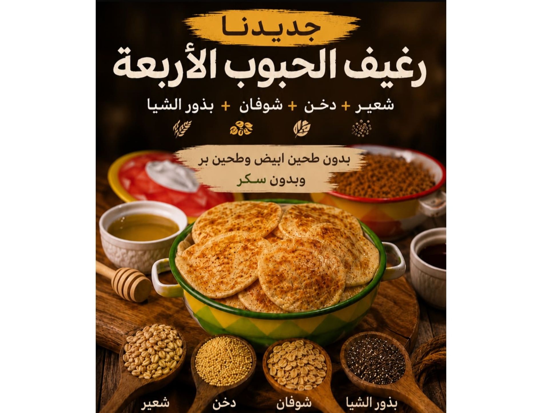 رغيف الحبوب الاربعة - صغير