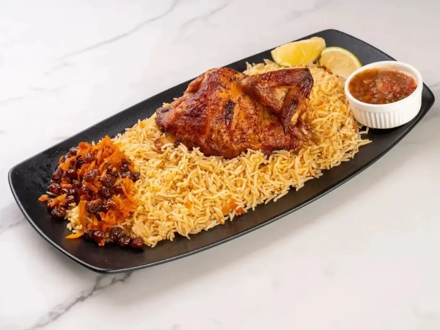 Half Grilled Chicken With Bukhari Rice