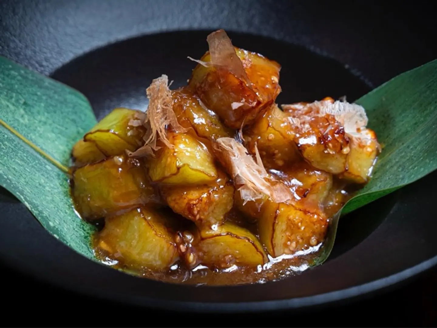 باذنجان بصلصه الميسو