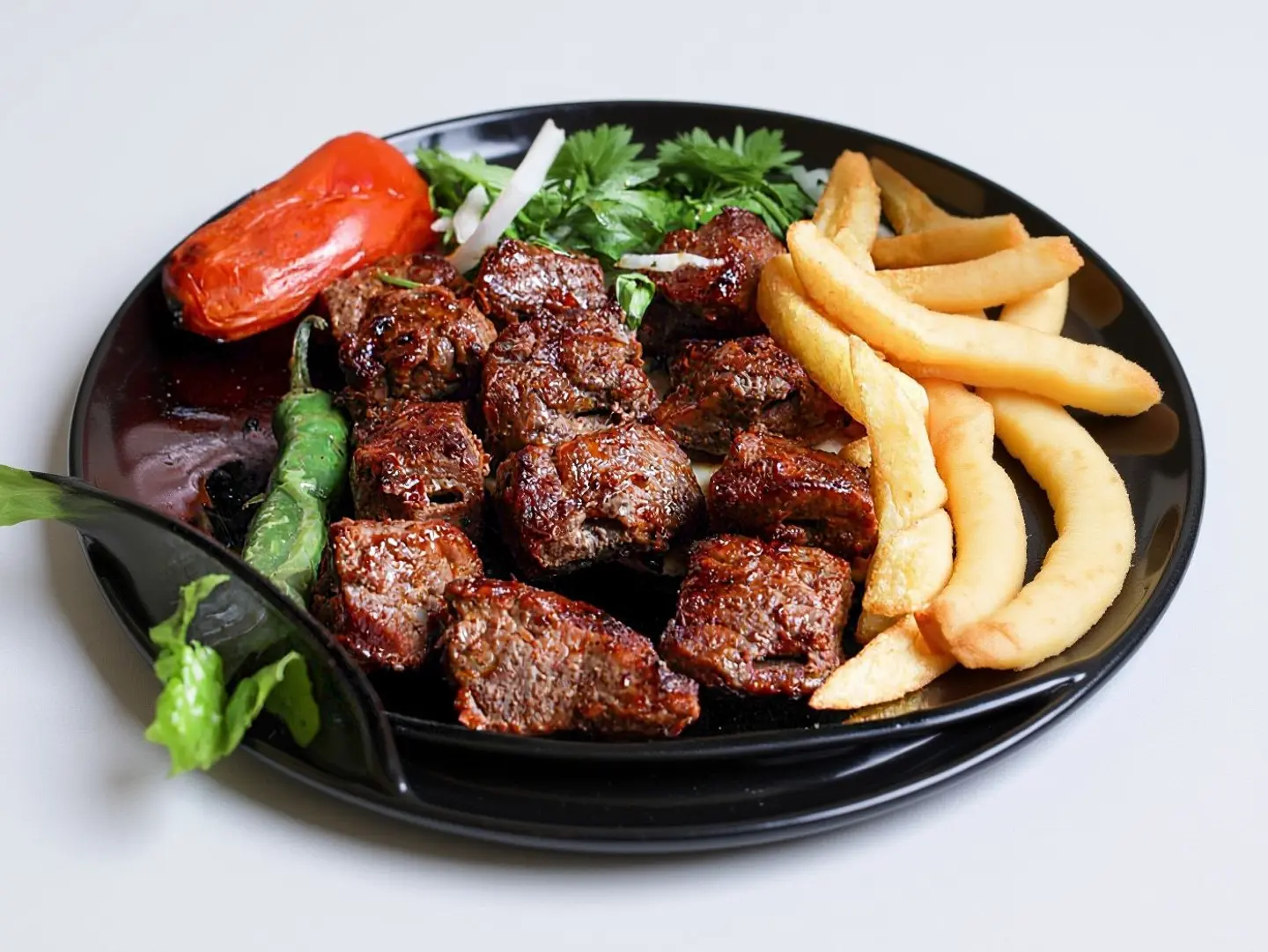 Plate Of Meat Pieces