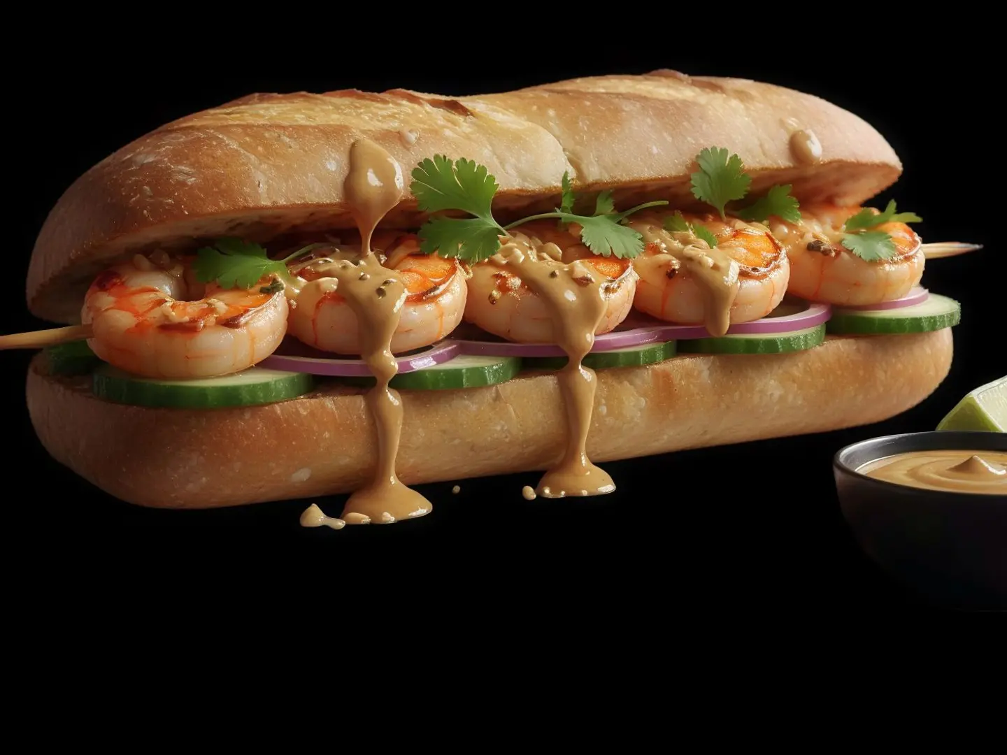 Shrimp Satay Sandwich