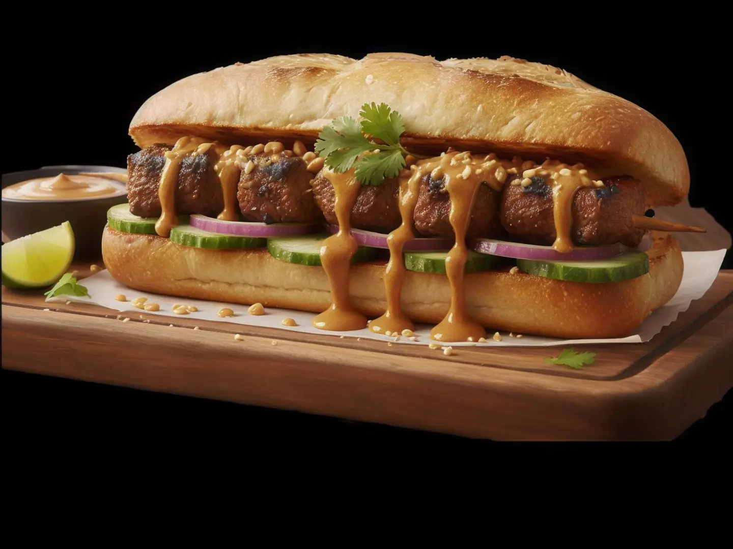Beef Satay Sandwich