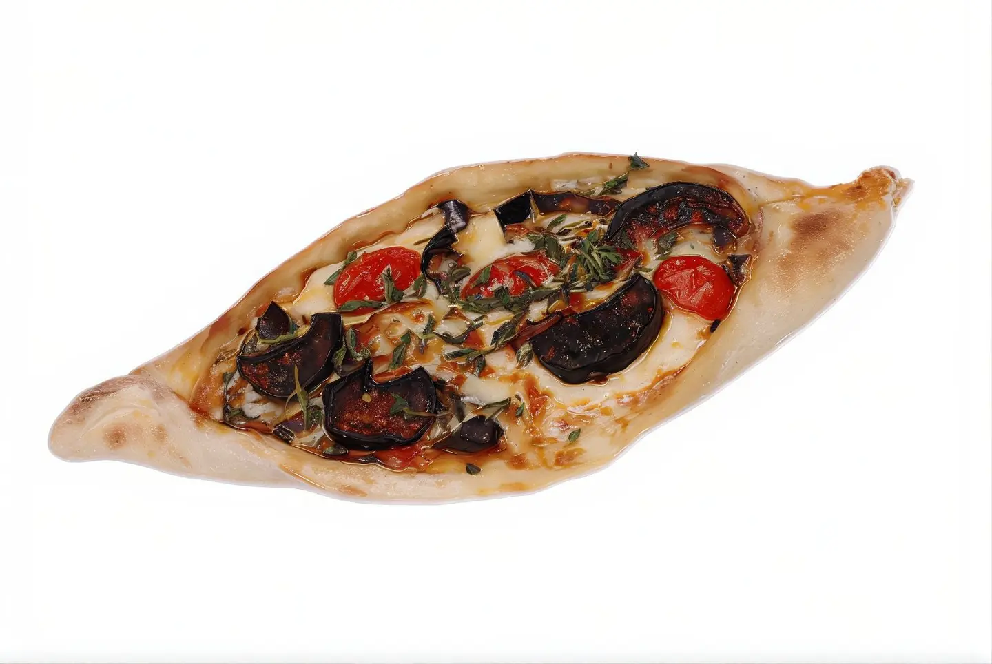 مناقيش باذنجان مشوي