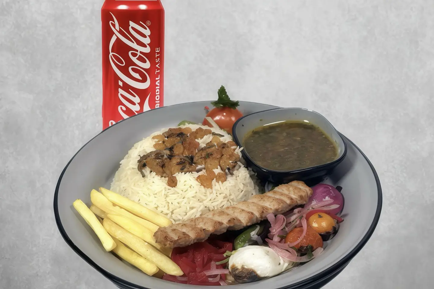 Chicken Kebab Meal With Rice