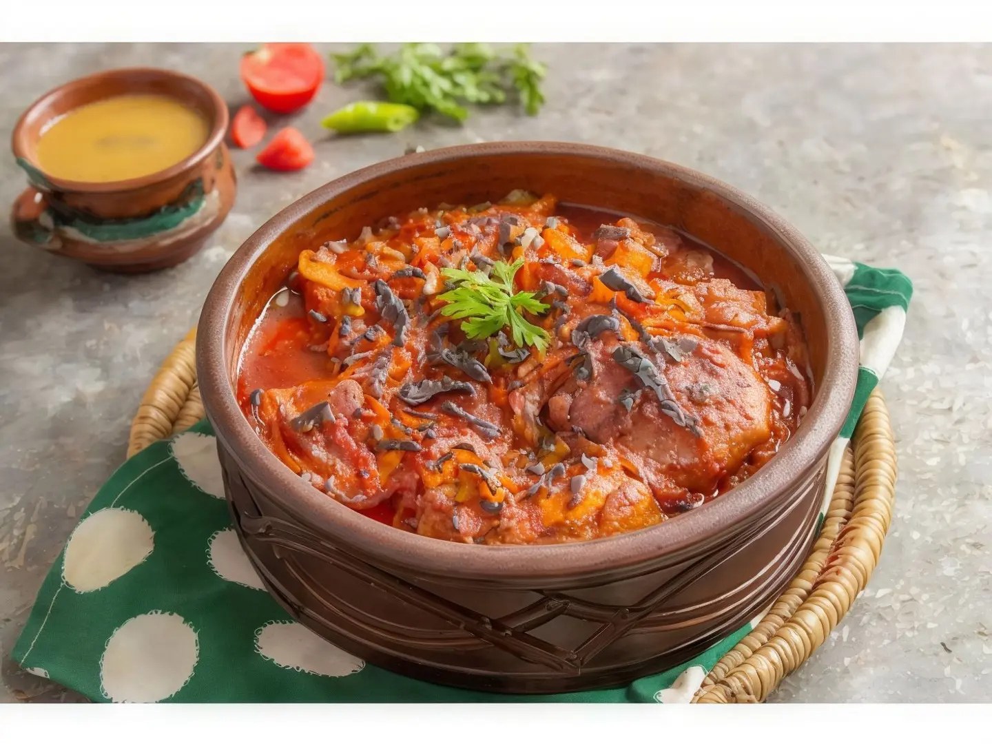 وجبة طاجن فتة كوارع