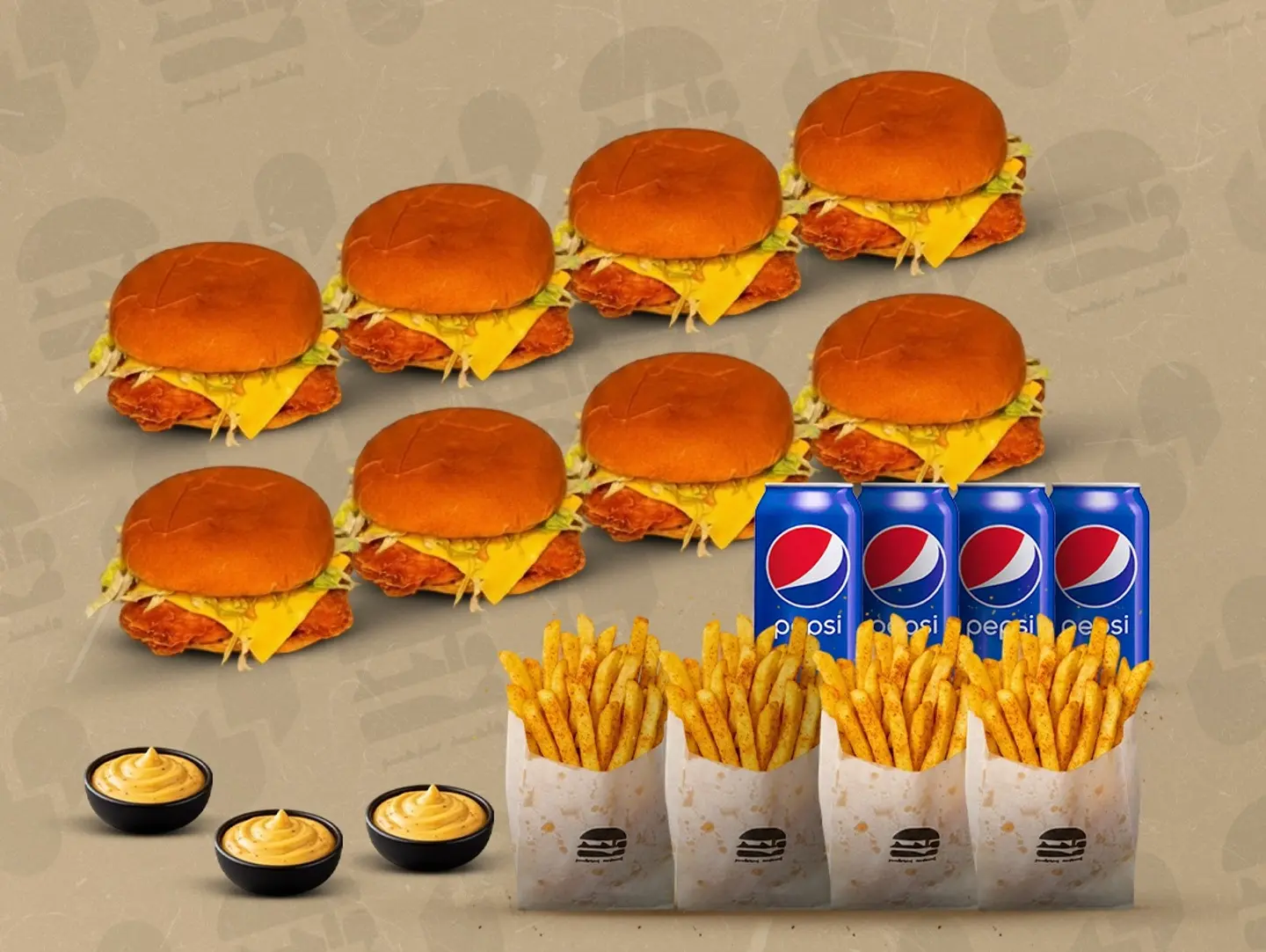 Family Deal 8 Chicken Burgers