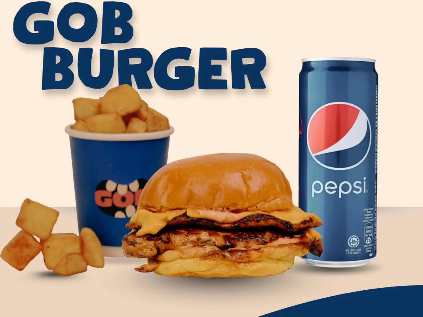 Double Chicken Burger Meal