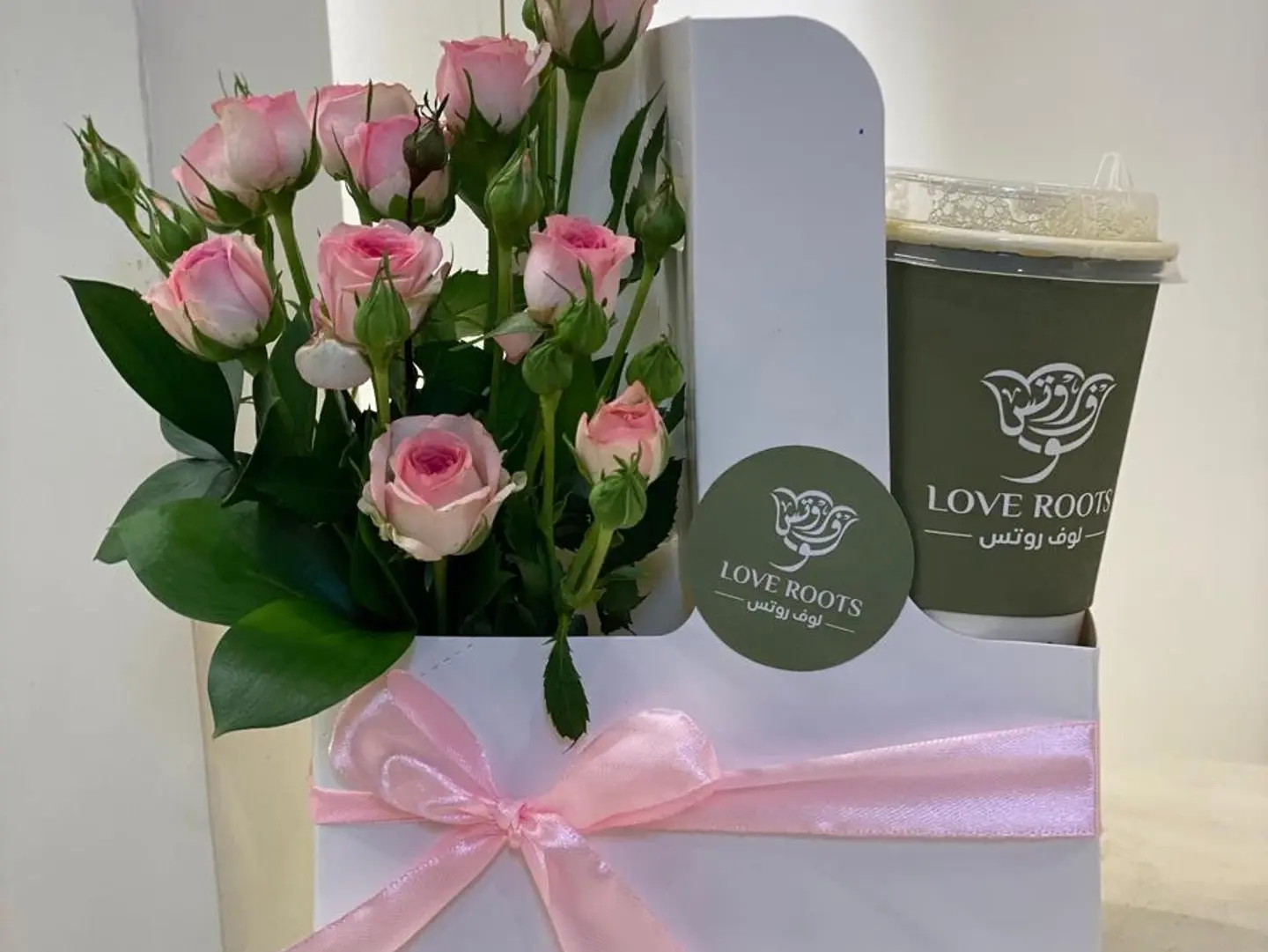 Coffe And Pink Flowers