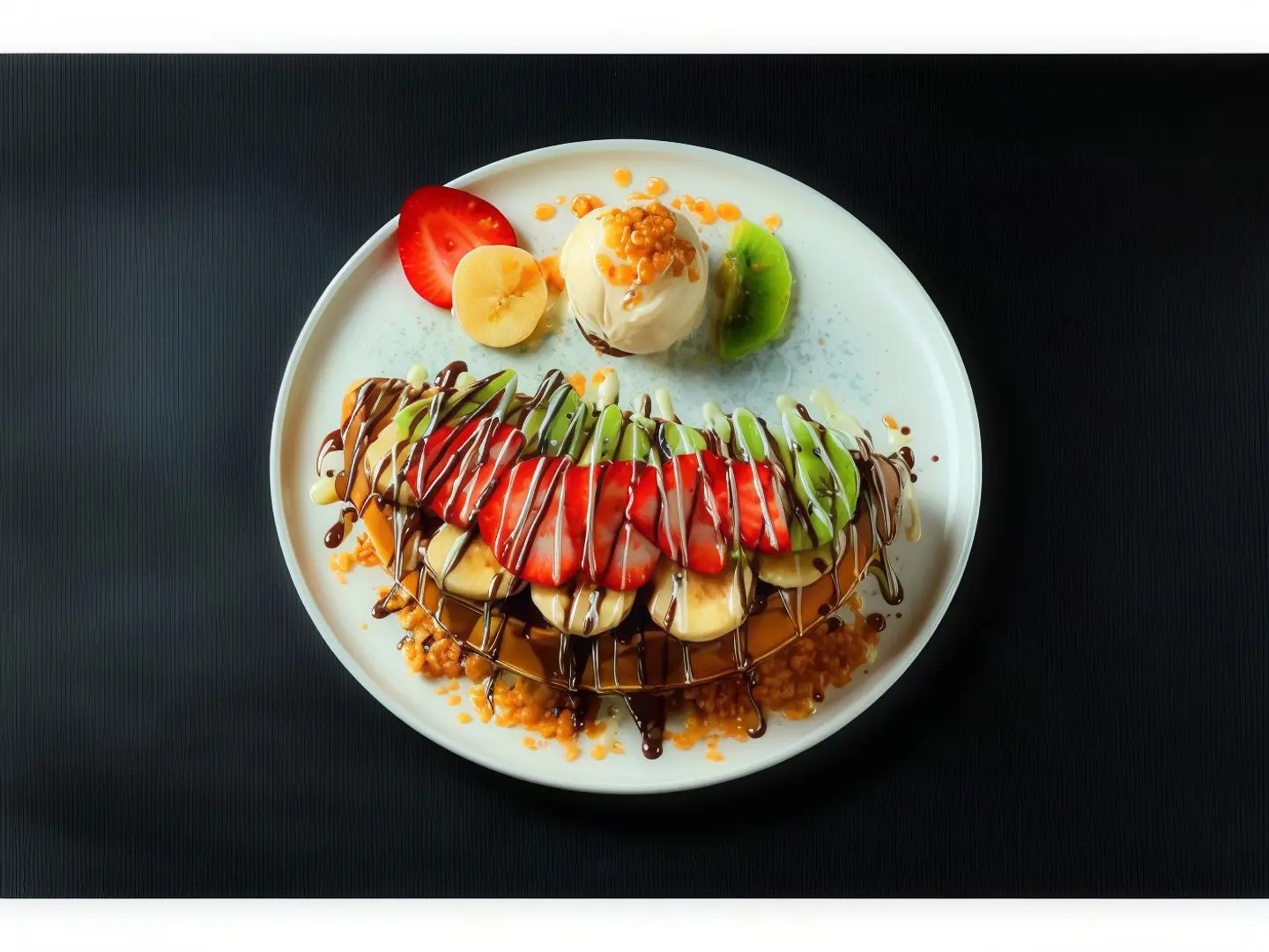 وافل مع فواكه بايتس