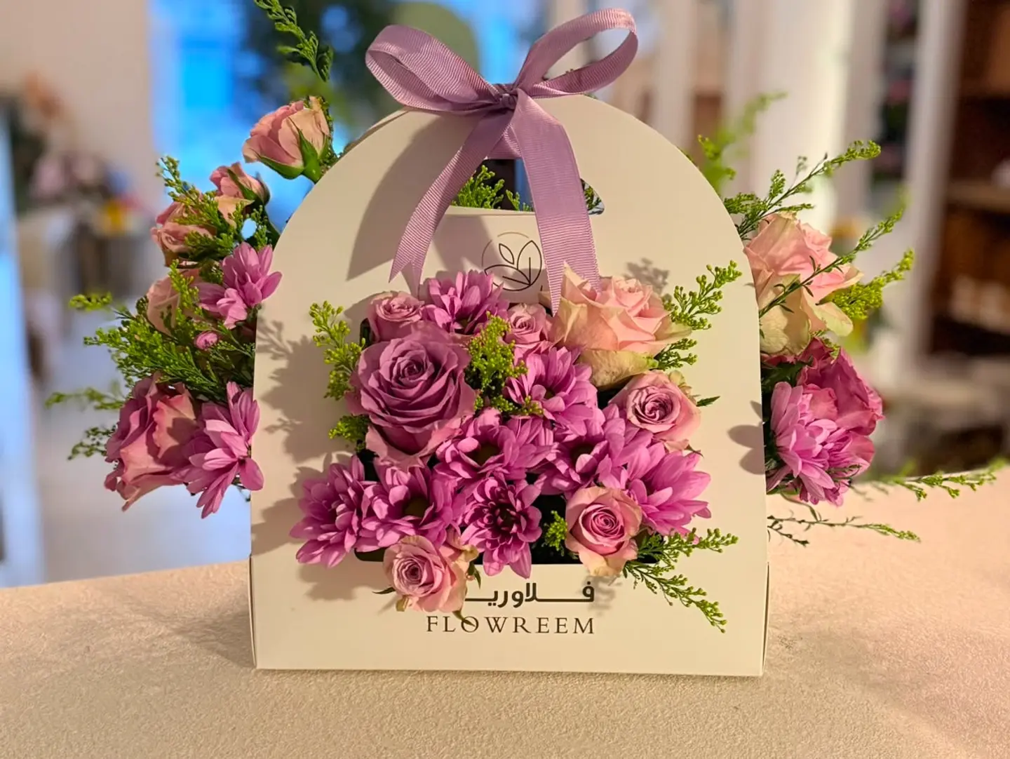 Ligth Purple Flowers In A Bag