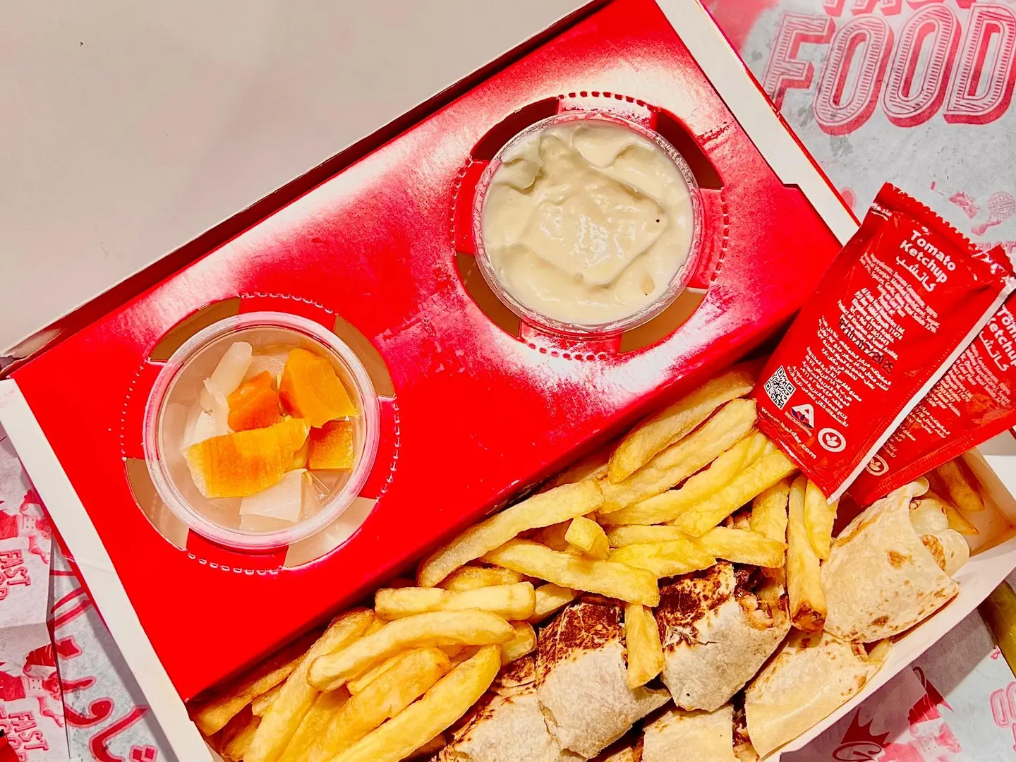 شاورما عربي دجاج دبل