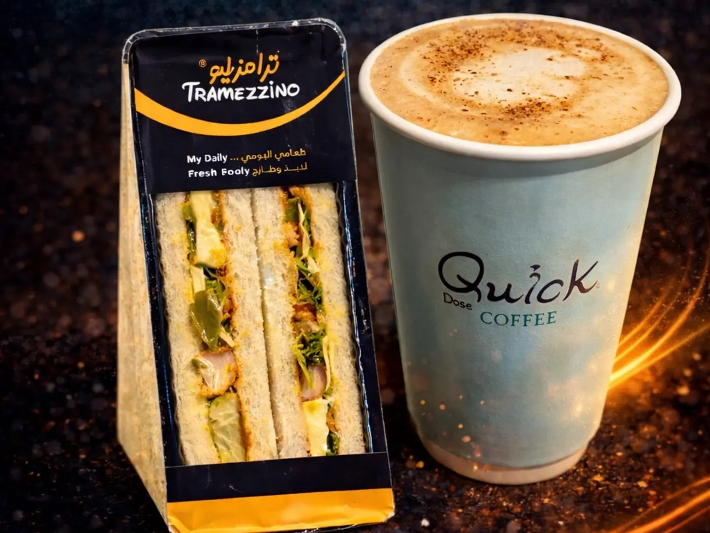 Cappuccino Or Latte With Any Club Sandwich Type You Write In The Notes