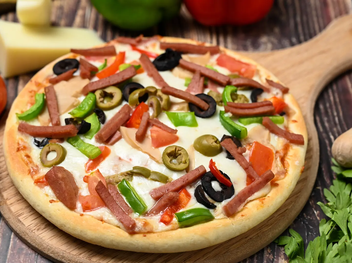 Small Mortadella Pizza