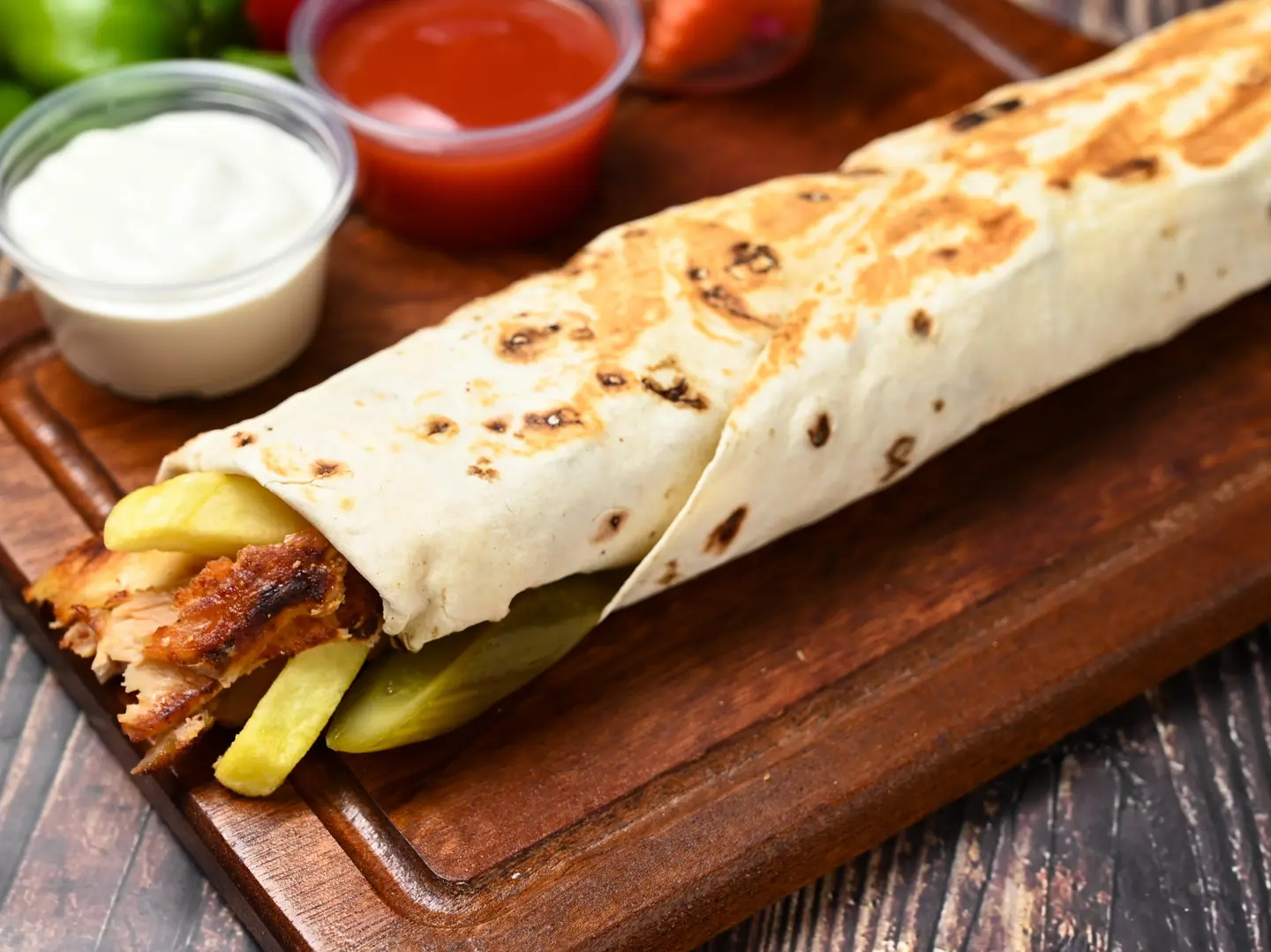 Large Chicken Shawarma Sandwich, Grilled Over Charcoal