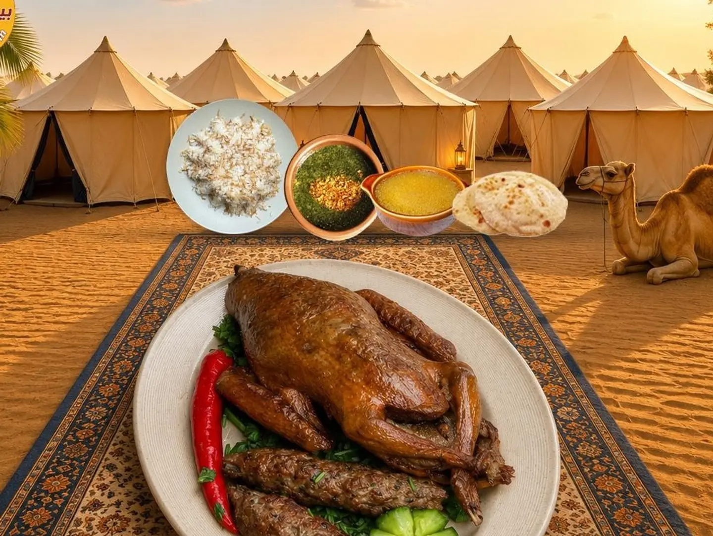حمام محشى مع كفتة