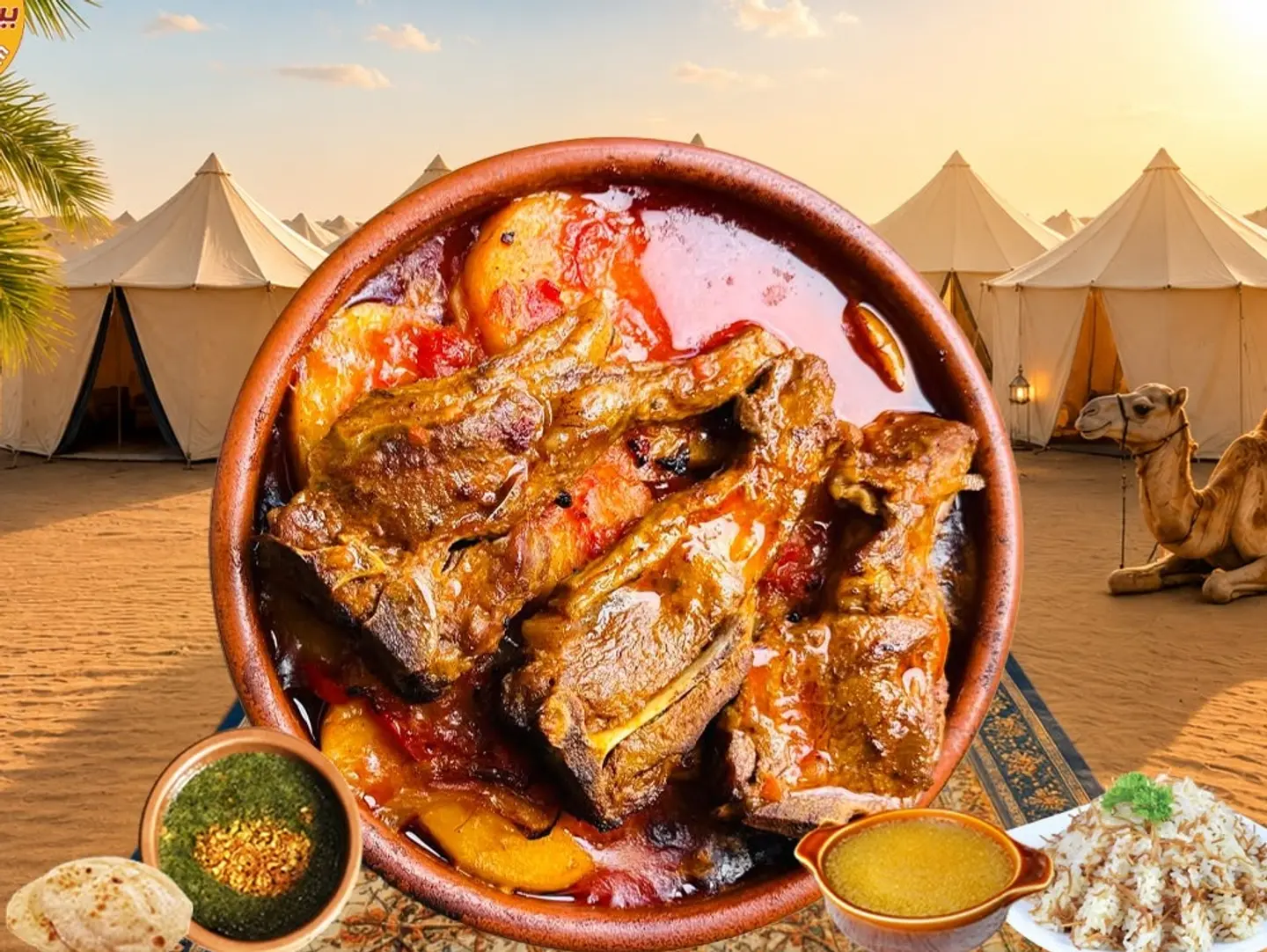 فخارة ريش ضانى بالبطاطس