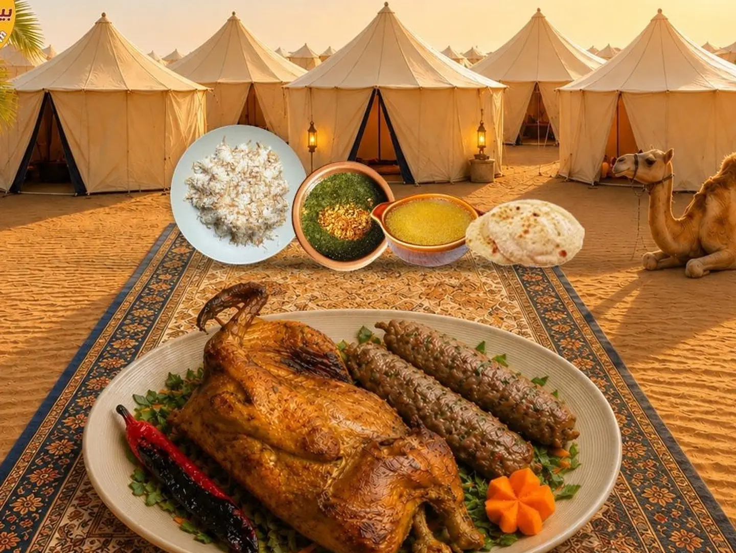 ديك بلدى مع كفتة